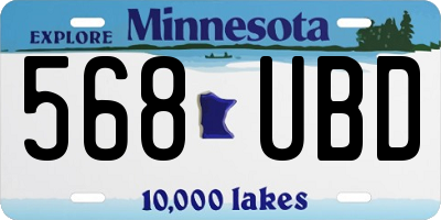 MN license plate 568UBD