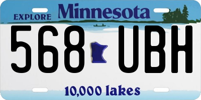 MN license plate 568UBH