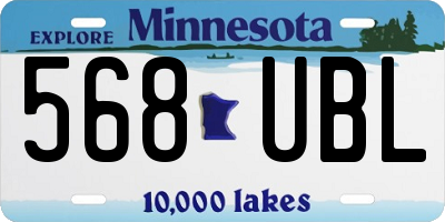 MN license plate 568UBL