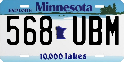MN license plate 568UBM