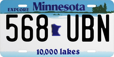 MN license plate 568UBN