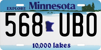 MN license plate 568UBO