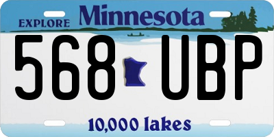 MN license plate 568UBP