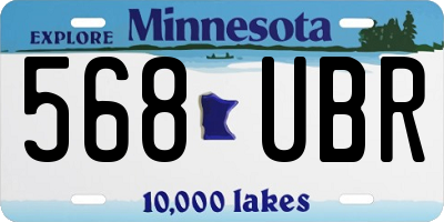 MN license plate 568UBR