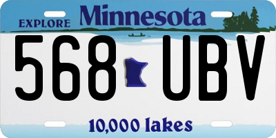MN license plate 568UBV