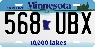 MN license plate 568UBX