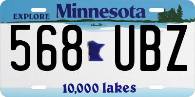 MN license plate 568UBZ