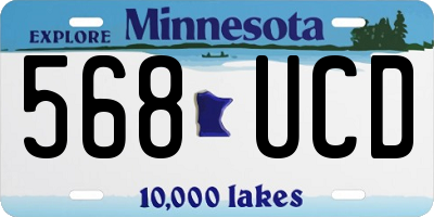 MN license plate 568UCD