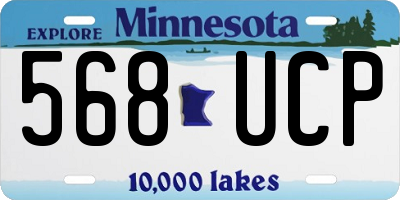 MN license plate 568UCP