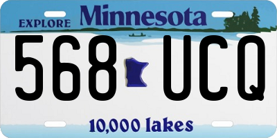 MN license plate 568UCQ