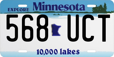 MN license plate 568UCT