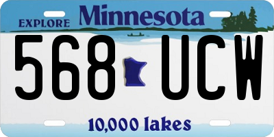 MN license plate 568UCW