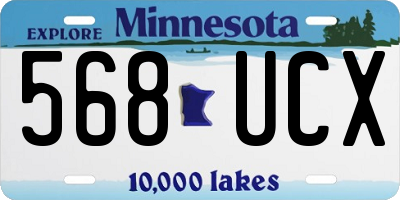 MN license plate 568UCX