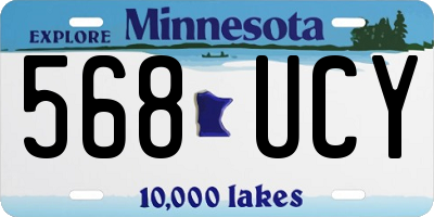MN license plate 568UCY