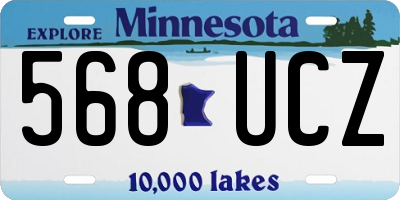 MN license plate 568UCZ