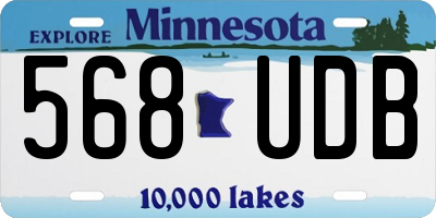 MN license plate 568UDB