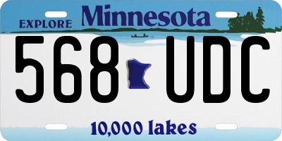 MN license plate 568UDC