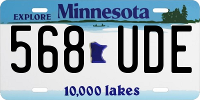 MN license plate 568UDE