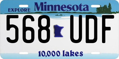 MN license plate 568UDF