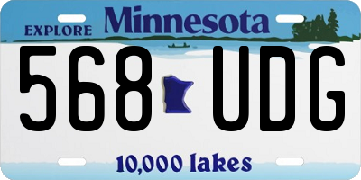 MN license plate 568UDG