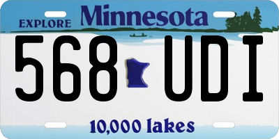 MN license plate 568UDI