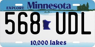 MN license plate 568UDL