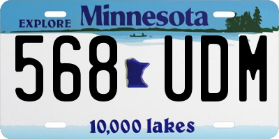 MN license plate 568UDM
