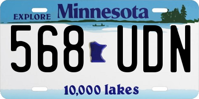 MN license plate 568UDN