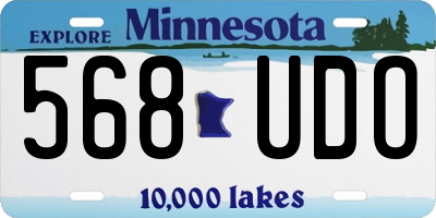 MN license plate 568UDO