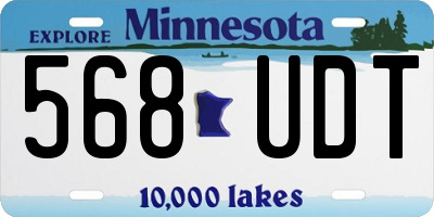 MN license plate 568UDT