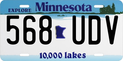 MN license plate 568UDV