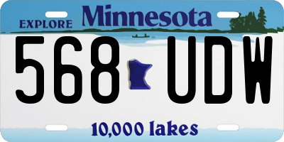 MN license plate 568UDW