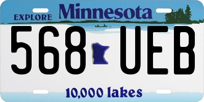 MN license plate 568UEB