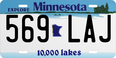 MN license plate 569LAJ