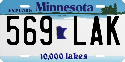 MN license plate 569LAK