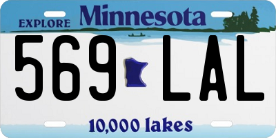 MN license plate 569LAL