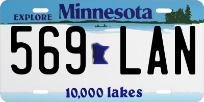 MN license plate 569LAN