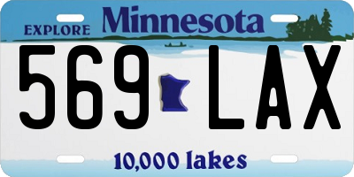 MN license plate 569LAX