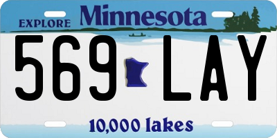 MN license plate 569LAY