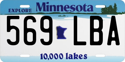 MN license plate 569LBA