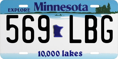 MN license plate 569LBG