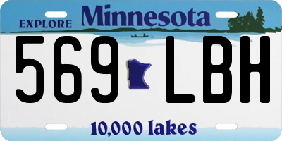 MN license plate 569LBH