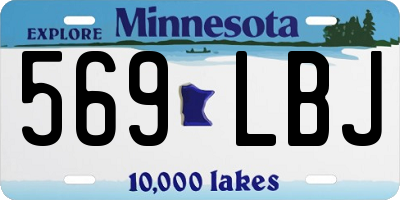 MN license plate 569LBJ
