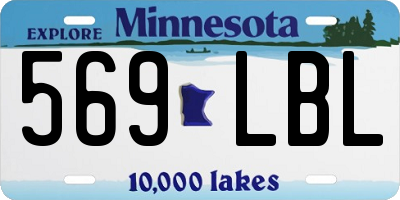 MN license plate 569LBL