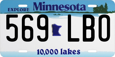 MN license plate 569LBO