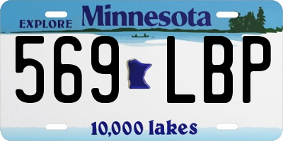 MN license plate 569LBP