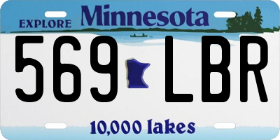 MN license plate 569LBR