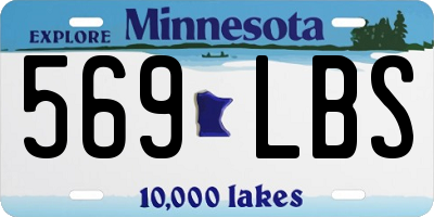 MN license plate 569LBS