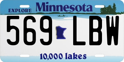 MN license plate 569LBW