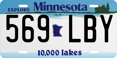 MN license plate 569LBY